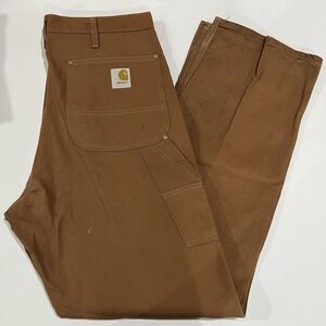 VTG 70/80s Carhartt Duck Double Knee Pants Talon Zip Union Made USA 38x35
